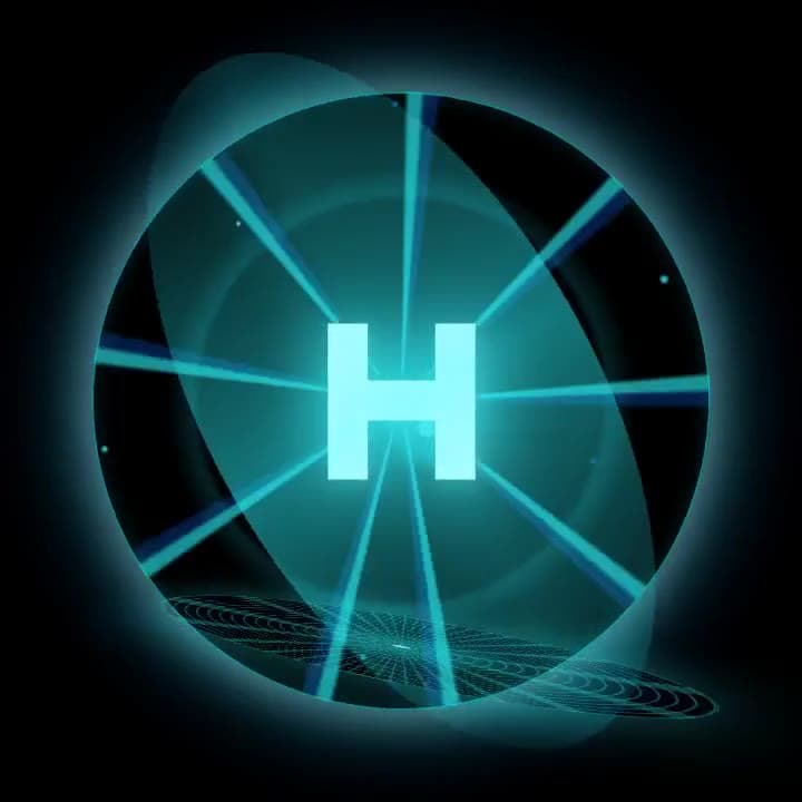 Blue Energy Ring hologram fan template preview